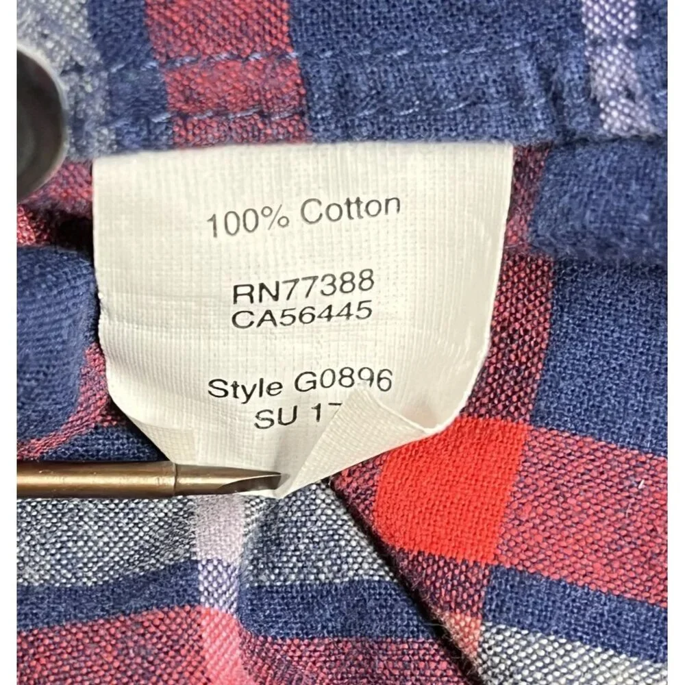 J.Crew Womens Boy Fit Flannel Long Sleeve Casual Button‎ Down Shirt Size XL